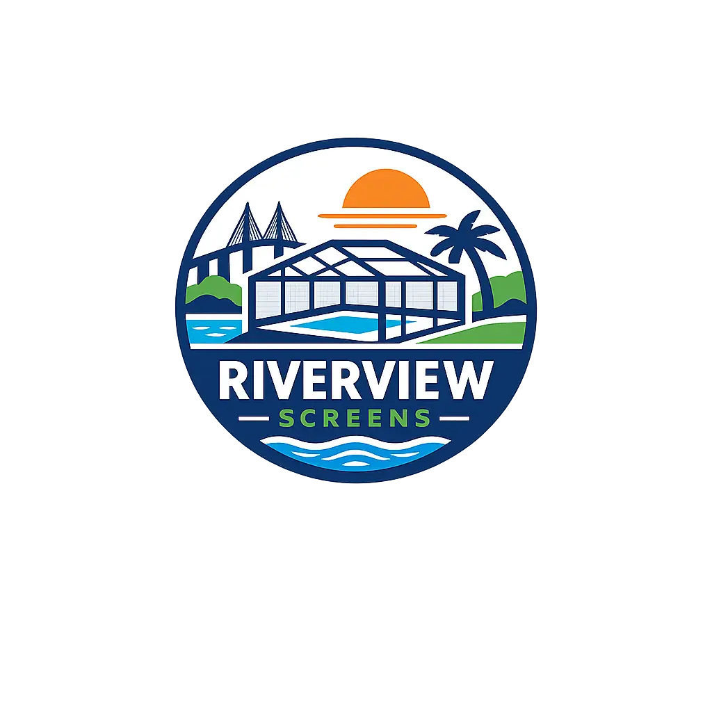 Riverview Screens logo for pool screen enclosures in Riverview, FL